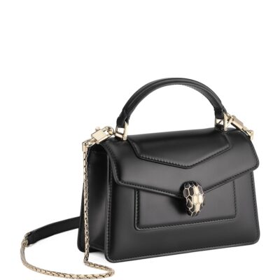 Bvlgari Mini Leather Serpenti Forever Top-Handle Bag - Image 1