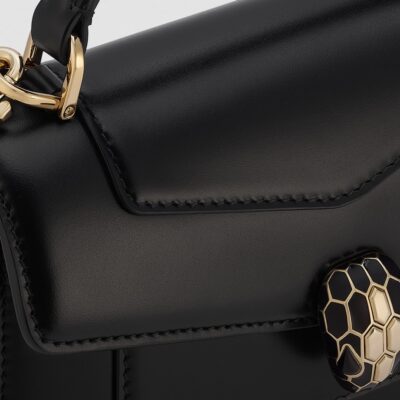 Bvlgari Mini Leather Serpenti Forever Top-Handle Bag - Image 5