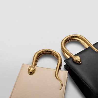 Bvlgari Mini Leather Serpentine Tote Bag - Image 3