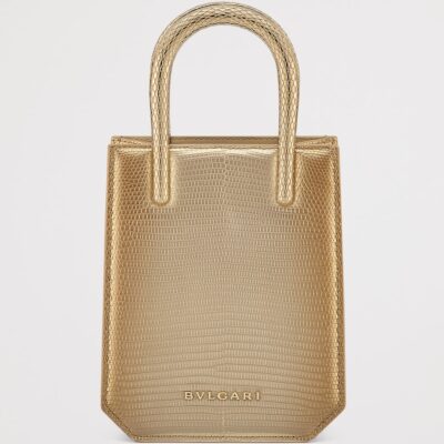 Bvlgari Mini Lizard Skin Serpentine Tote Bag - Image 2