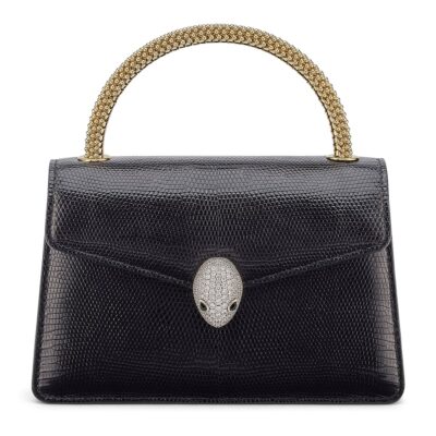 Bvlgari Mini Lizard Skin Serpentine Tote Bag - Image 4