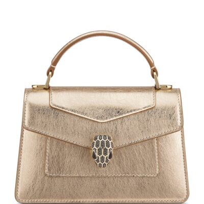 Bvlgari Mini Snakeskin Serpenti Forever Top-Handle Bag - Image 5