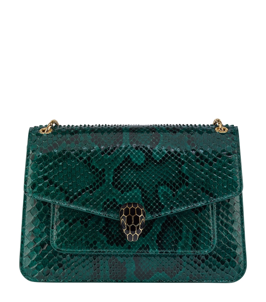 Bvlgari Python Leather Serpenti Forever Shoulder Bag - Image 1