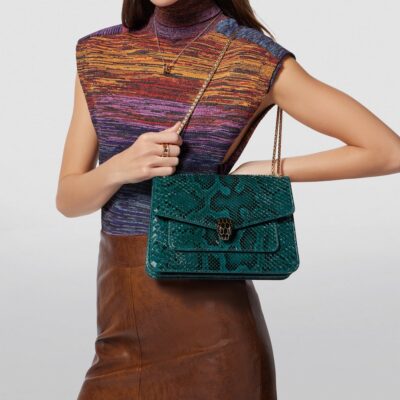Bvlgari Python Leather Serpenti Forever Shoulder Bag - Image 2