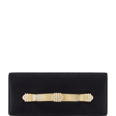 Bvlgari Satin Embellished Tubogas Evening Clutch Bag - Image 1