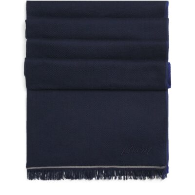 Bvlgari Silk-Wool Logo Scarf - Image 1