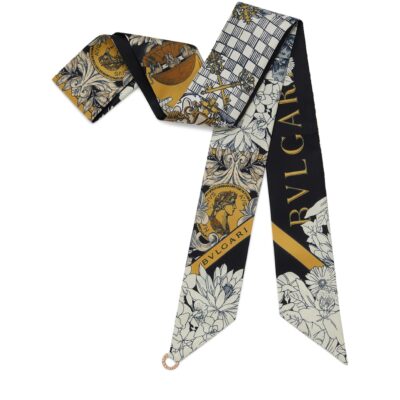 Bvlgari Silk Printed Skinny Scarf - Image 2