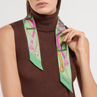 Bvlgari Silk Serpenti 75 Stole - Image 3