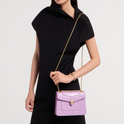 Bvlgari Small Leather Serpenti Forever Day-to-Night Shoulder Bag - Image 3