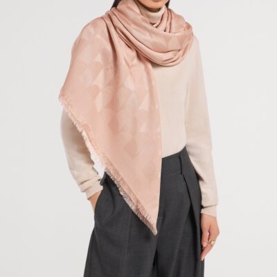 Bvlgari Wool-Silk Fringe Maxi Calla Scarf - Image 2