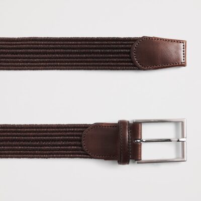 Canali Leather Woven Belt - Image 3