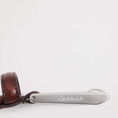 Canali Leather Woven Belt - Image 4