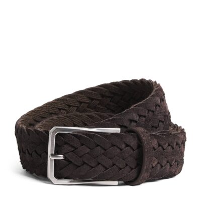 Canali Suede Woven Belt - Image 1