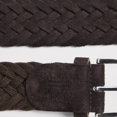 Canali Suede Woven Belt - Image 4