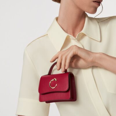 Cartier Micro Leather Panthère de Cartier Top-Handle Bag - Image 2