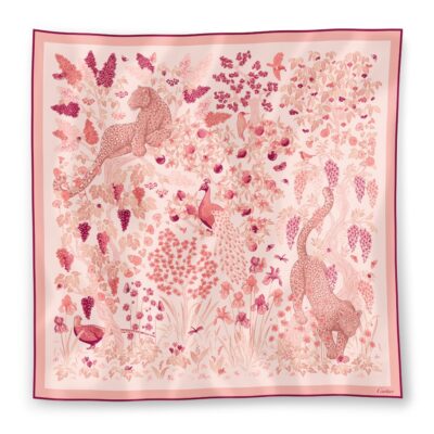 Cartier Silk Blooming Panthère Square Scarf - Image 1