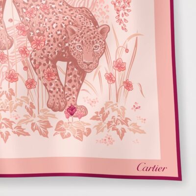 Cartier Silk Blooming Panthère Square Scarf - Image 4