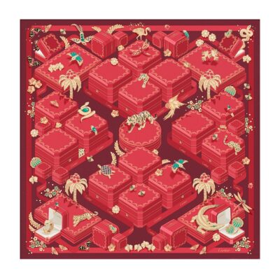 Cartier Silk Jewellery Boxes Scarf - Image 1