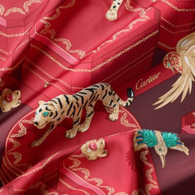 Cartier Silk Jewellery Boxes Scarf - Image 3