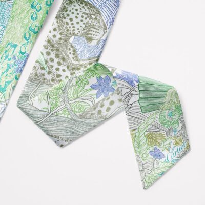 Cartier Silk Panthère Greenhouse Twilly - Image 2
