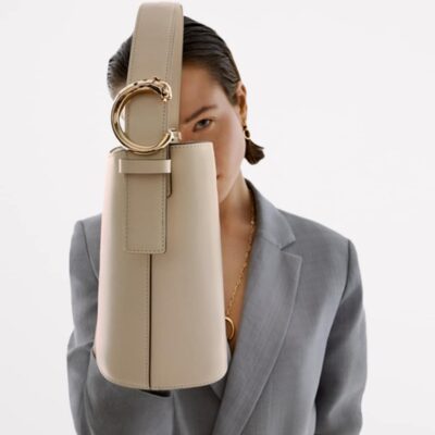 Cartier Small Leather Panthère C de Cartier Bucket Bag - Image 2
