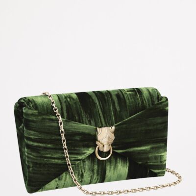 Cartier Velvet Panthère Graphique de Cartier Chain Pouch - Image 4