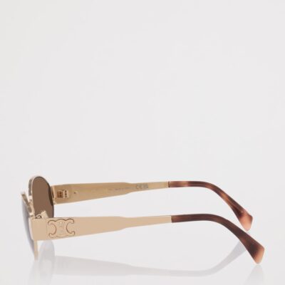 Celine Metal Triomphe CL40235U Oval Sunglasses - Image 3