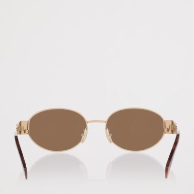 Celine Metal Triomphe CL40235U Oval Sunglasses - Image 4