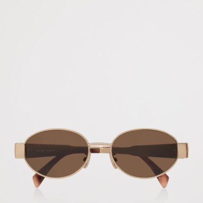Celine Metal Triomphe CL40235U Oval Sunglasses - Image 5