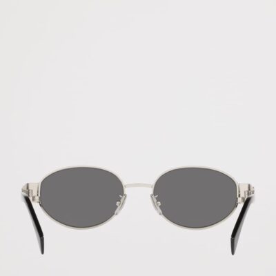 Celine Metal Triomphe Oval Sunglasses - Image 4
