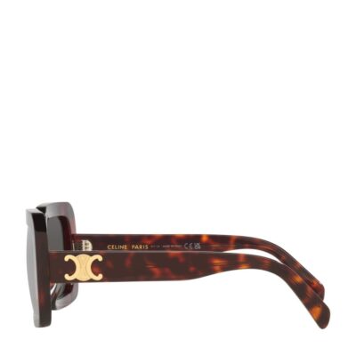 Celine Tortoiseshell Square Triomphe Sunglasses - Image 3