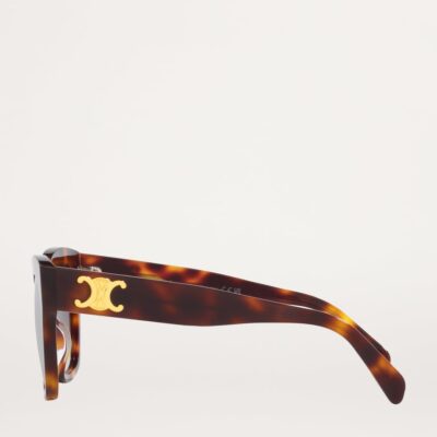 Celine Tortoiseshell Triomphe Square Sunglasses - Image 3