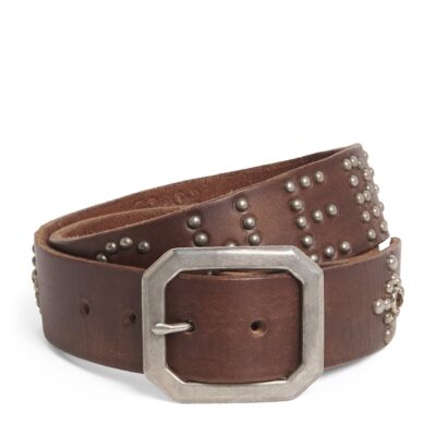 Cherry Los Angeles Leather Studded Santa Fe Belt - Image 1