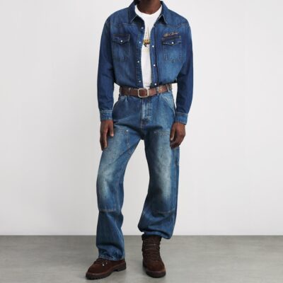 Cherry Los Angeles Leather Studded Santa Fe Belt - Image 3