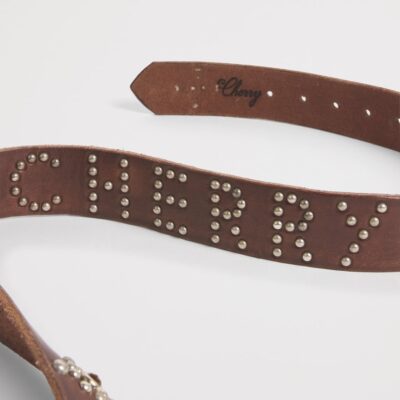 Cherry Los Angeles Leather Studded Santa Fe Belt - Image 5