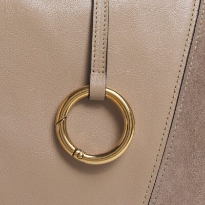 Chloé Medium Leather-Suede Spin Tote Bag - Image 4