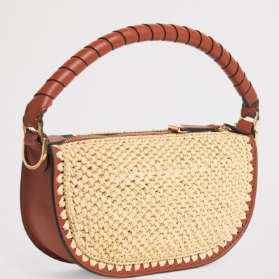 Chloé Mini Raffia-Effect Marcie Shoulder Bag - Image 2
