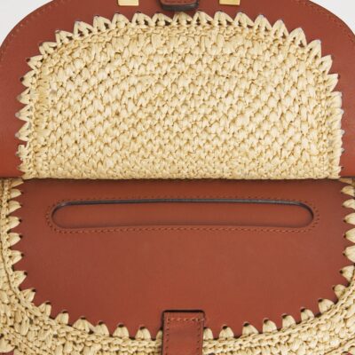 Chloé Mini Raffia-Effect Marcie Shoulder Bag - Image 3