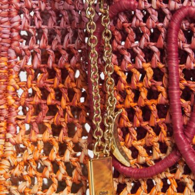 Chloé Raffia Summer Banana East-West Tote Bag - Image 4