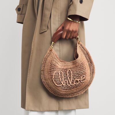 Chloé Raffia Summer Banana Shoulder Bag - Image 2