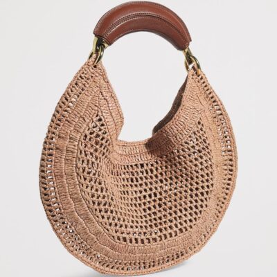 Chloé Raffia Summer Banana Shoulder Bag - Image 3