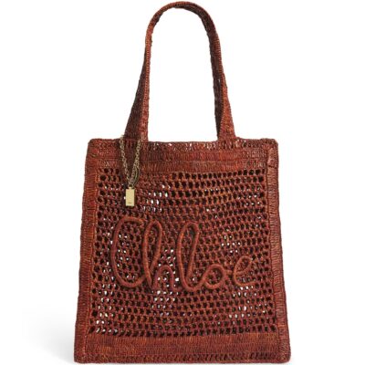 Chloé Raffia Summer Banana Tote Bag - Image 1