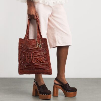 Chloé Raffia Summer Banana Tote Bag - Image 5