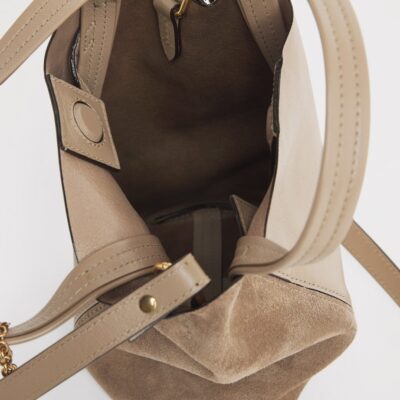 Chloé Small Leather-Suede Spin Tote Bag - Image 4