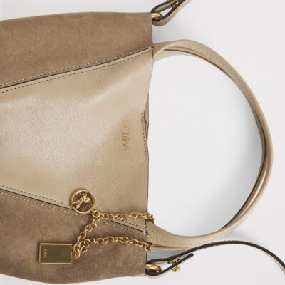 Chloé Small Leather-Suede Spin Tote Bag - Image 5