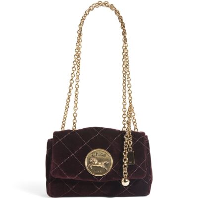 Chloé Small Velvet Heritage Shoulder Bag - Image 1
