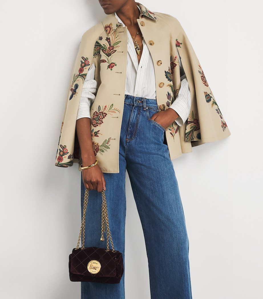 Chloé Small Velvet Heritage Shoulder Bag - Image 5