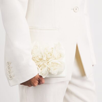 Christian Louboutin Bettina Floral-Taffeta Clutch Bag - Image 2