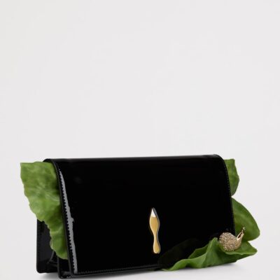 Christian Louboutin Bettina Snail Patent Leather Clutch Bag - Image 2