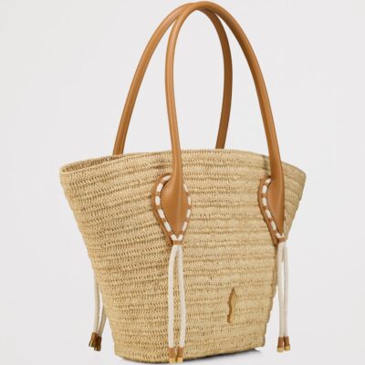 Christian Louboutin Venus Large Raffia Basket Bag - Image 2